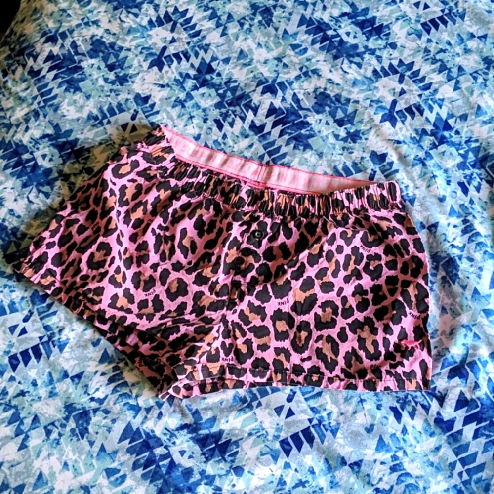 Pink Victoria's Secret sleep shorts